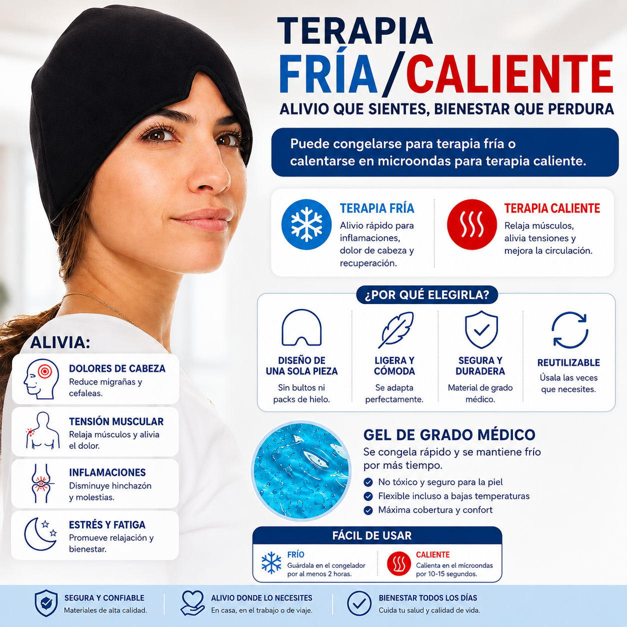 Máscara y Compresa Cervical Frío/Caliente