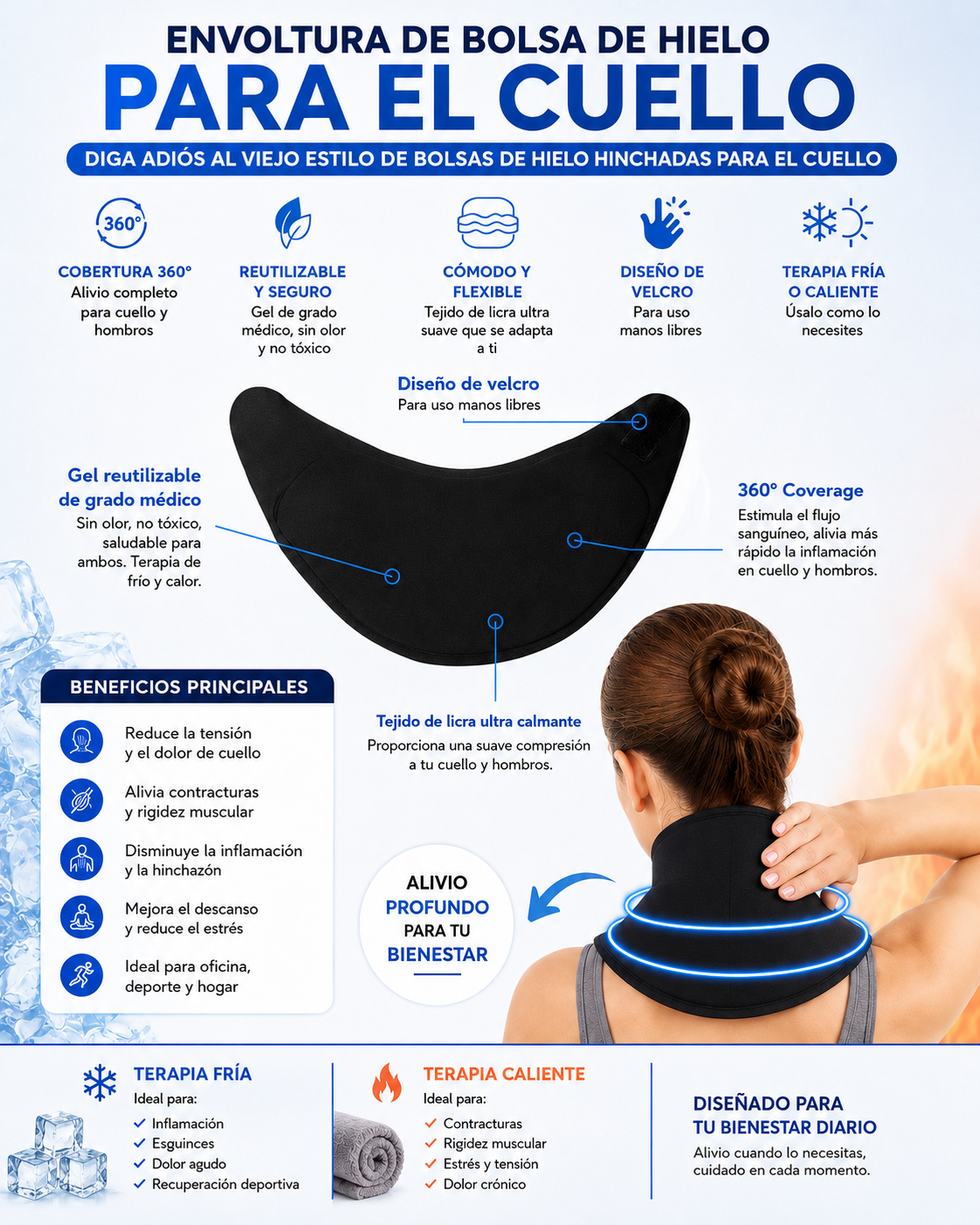 Máscara y Compresa Cervical Frío/Caliente