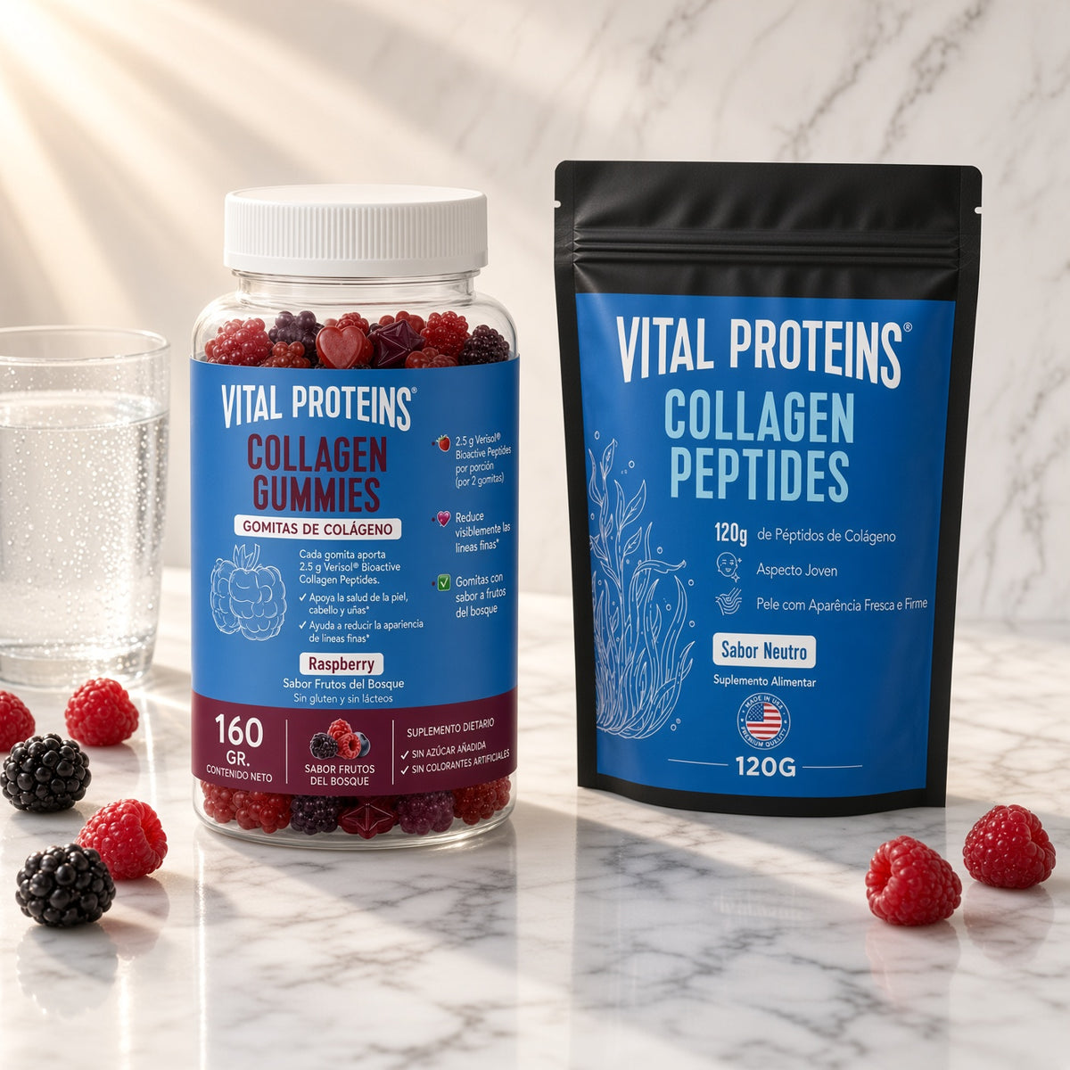 Combo Doble Colágeno Vital Proteins (Gomitas + Polvo) 💕