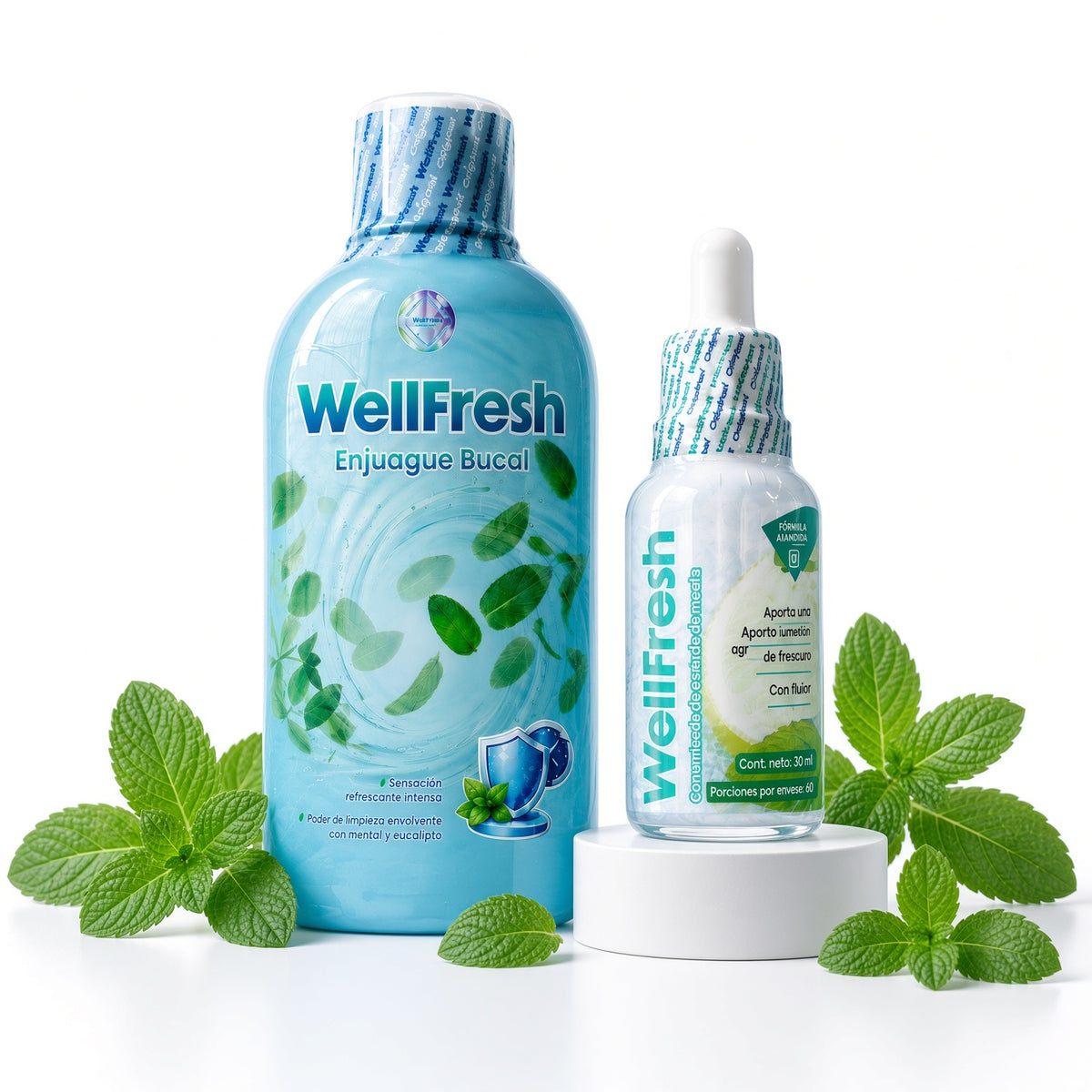 WellFresh Combo: Enjuague Bucal + Gotero Concentrado 💕