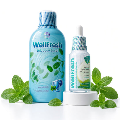 WellFresh Combo: Enjuague Bucal + Gotero Concentrado 💕